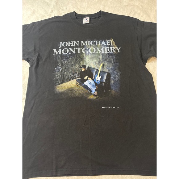 Delta Other - Delta John Michael Montgomery T-Shirt Mens XL Black Excellent 1998 Tour Graphic